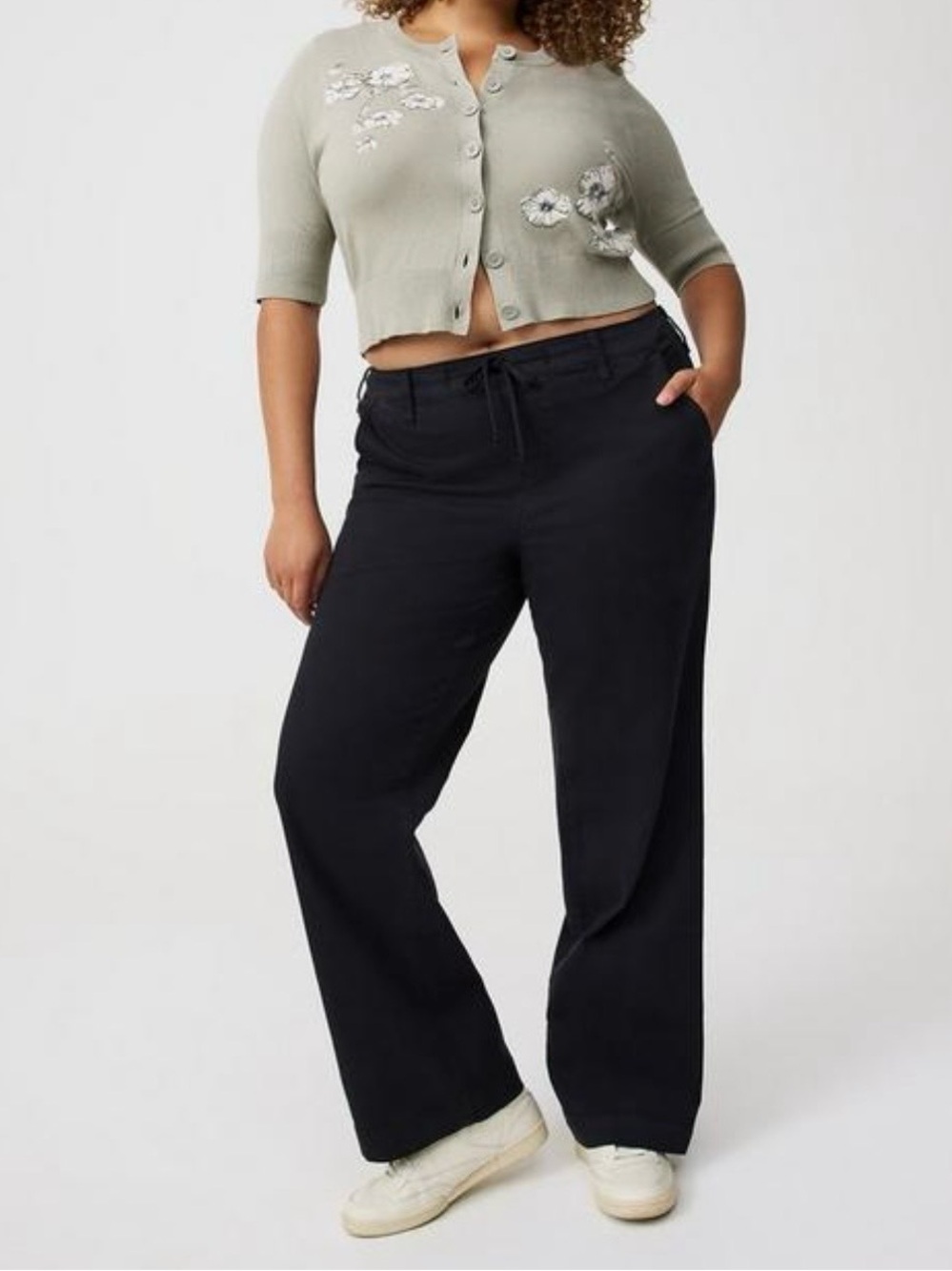 Torrid Wide Leg Weekend Stretch Twill Mid Rise Pant